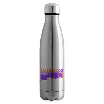 Sass Pordoi Pordoi Hiking Sella Dolomites - Insulated Water Bottle - silver - Right