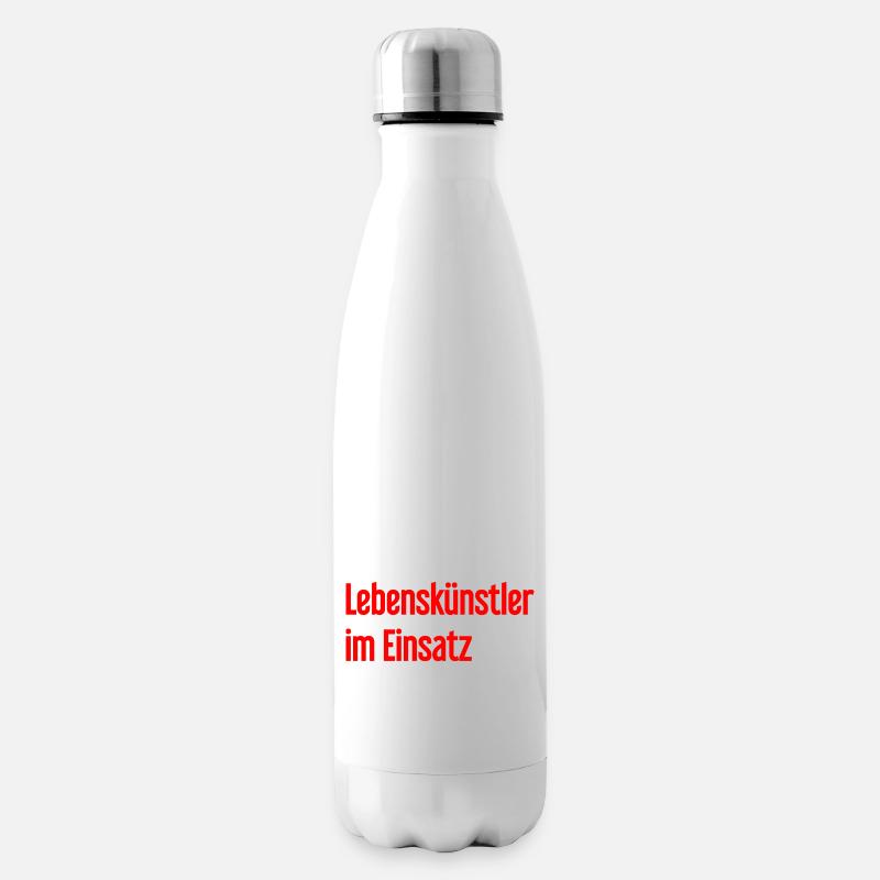Lebenskünstler im Einsatz - Isolierflasche - Weiß