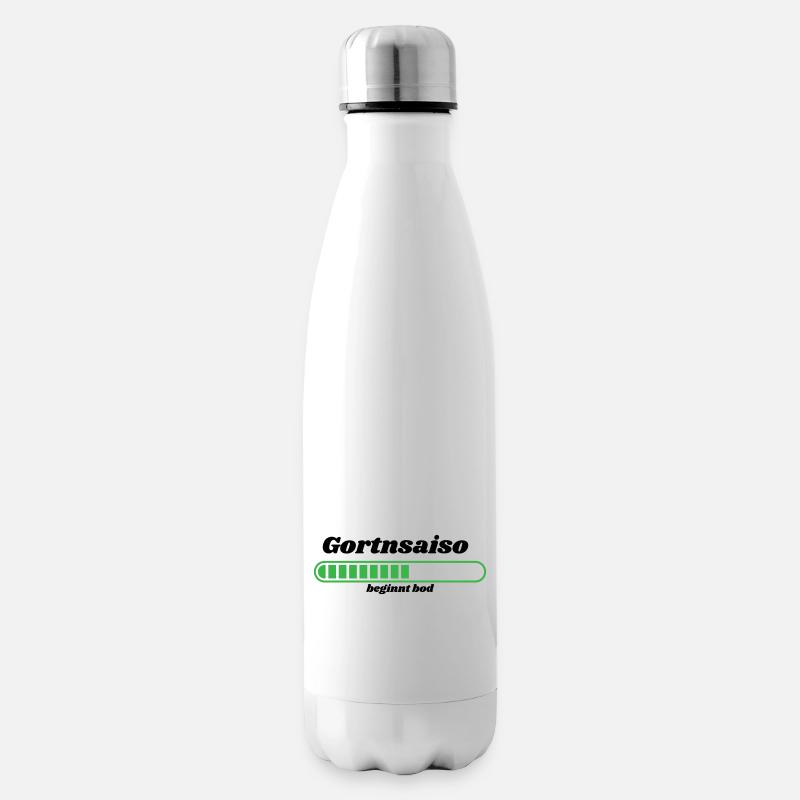 Gortnsaiso - bayerischer Spruch - Isolierflasche - Weiß