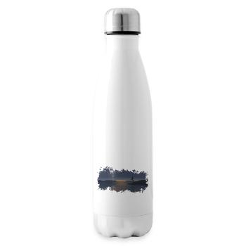 Meer und Land. Westküste bei Sonnenuntergang. - Isolierflasche - Weiß - Rechts