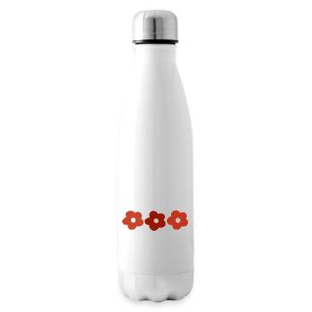 Fleurs rétro. - Bouteille isotherme - blanc - Droite