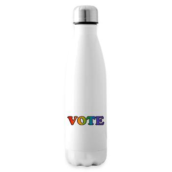 Vote for LGBTQ rights - Insulated Water Bottle - white - Right