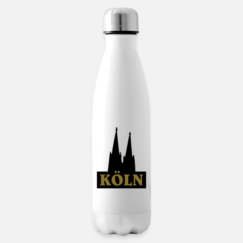Köln Logo mit dem Kölner Dom - Isolierflasche - Weiß