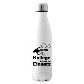 Super Kollege Geschenk - Isolierflasche - Weiß - Rechts