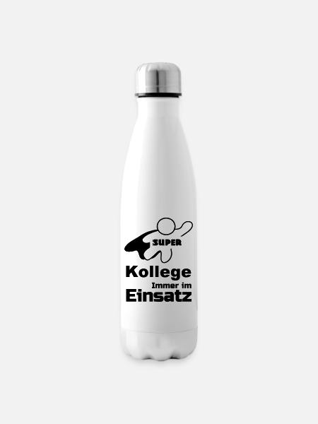 Super Kollege Geschenk - Isolierflasche - Weiß