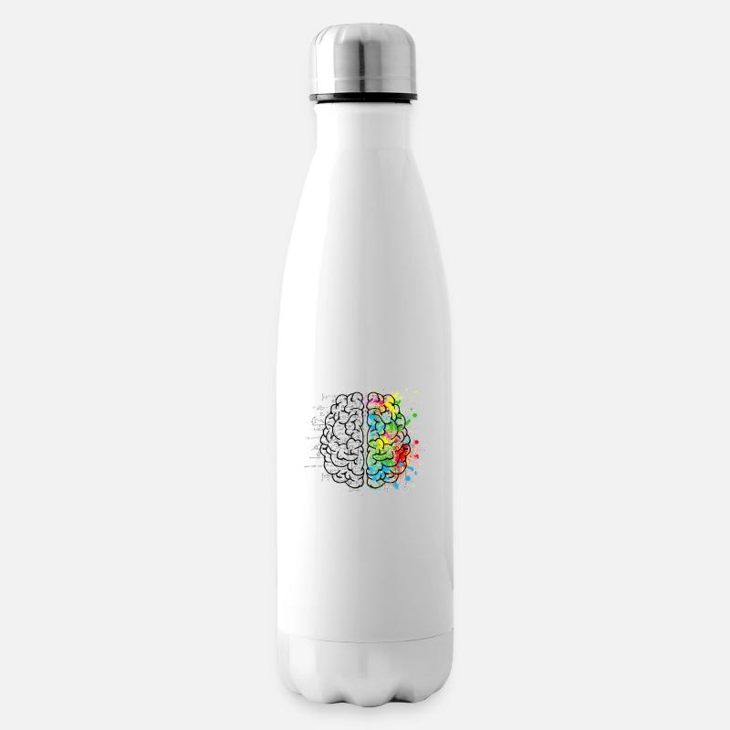 Creative or logich in the brain - Insulated Water Bottle - white