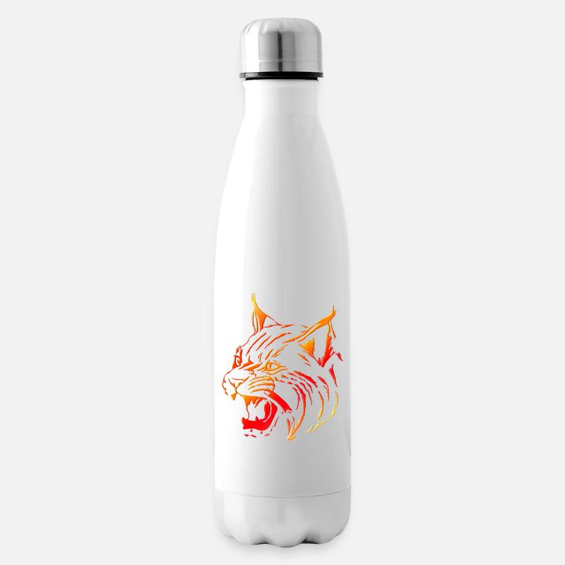Luchs (01) - Isolierflasche - Weiß