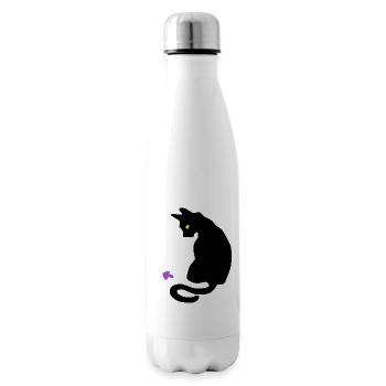 Chat - Bouteille isotherme - blanc - Droite