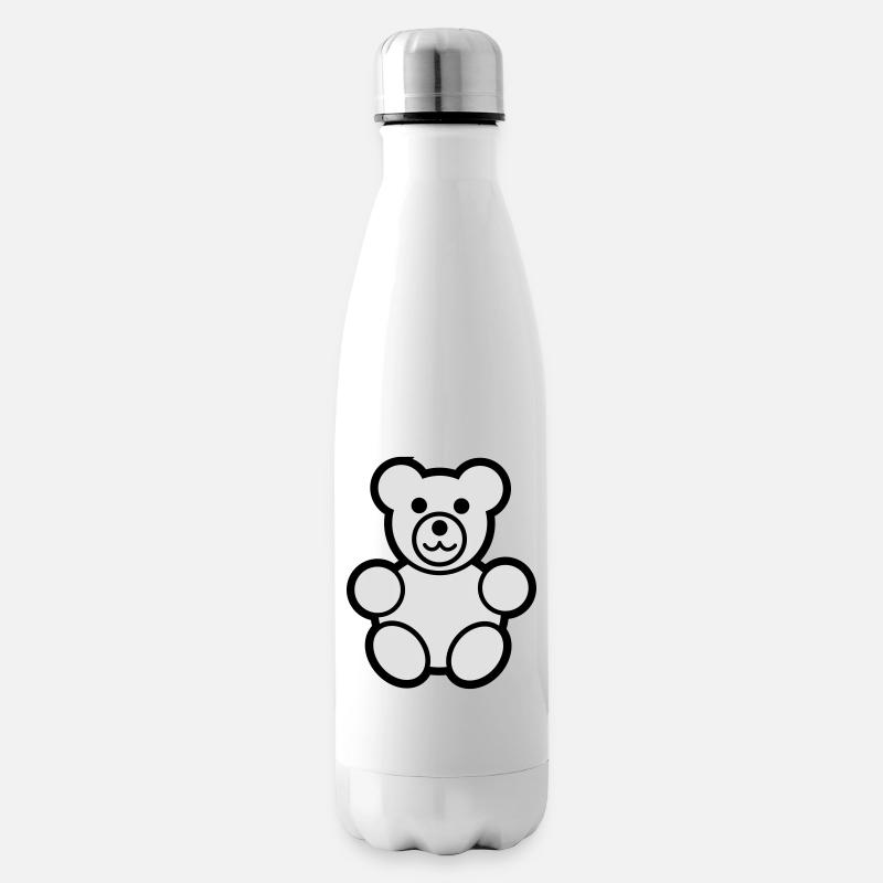 Niedlicher Teddy  - Isolierflasche - Weiß