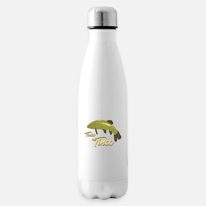 Latein Schleie Angler Geschenk - Isolierflasche - Weiß