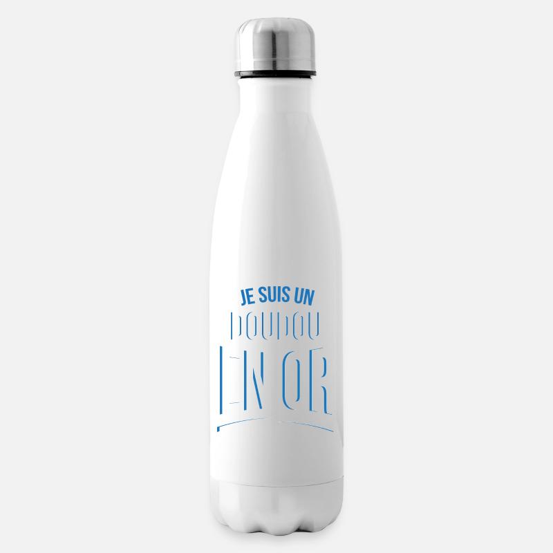 je suis un Doudou en or cadeau idée humour - Bouteille isotherme - blanc