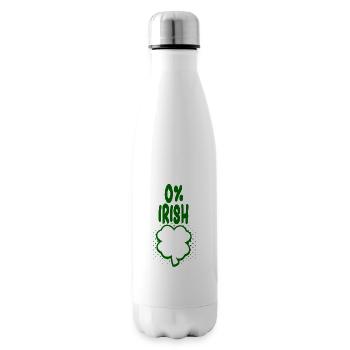 0% irlandais - T-shirt Fun - Cadeau - Bouteille isotherme - blanc - Droite