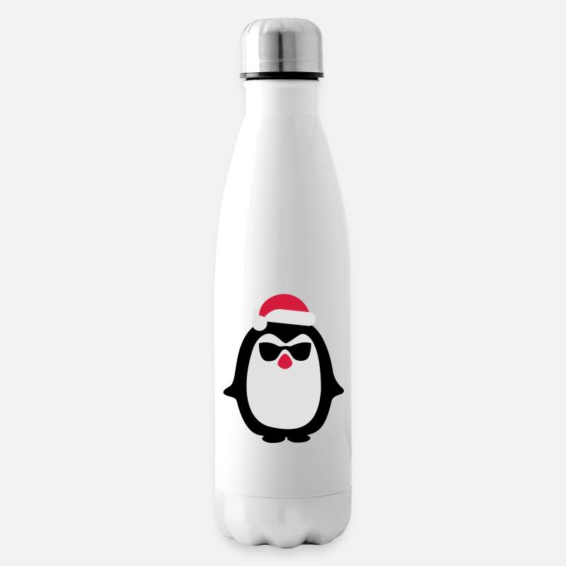 Santa penguin - Insulated Water Bottle - white