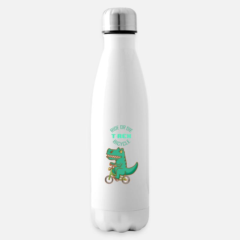 Strample ou en train de mourir - T-Rex bike - Bouteille isotherme - blanc