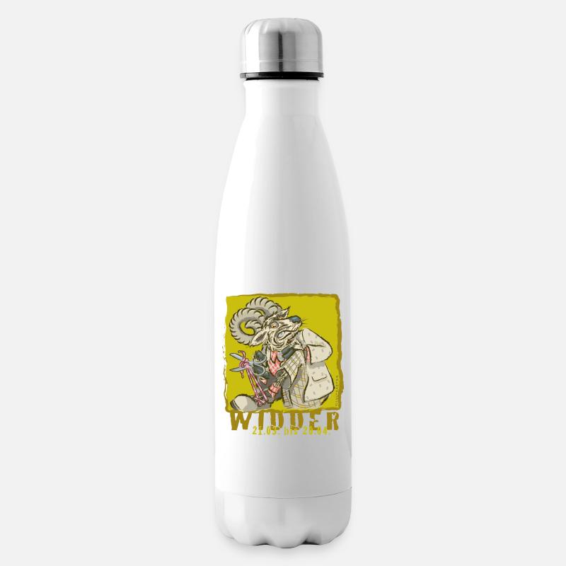 Sternzeichen-Widder - Isolierflasche - Weiß