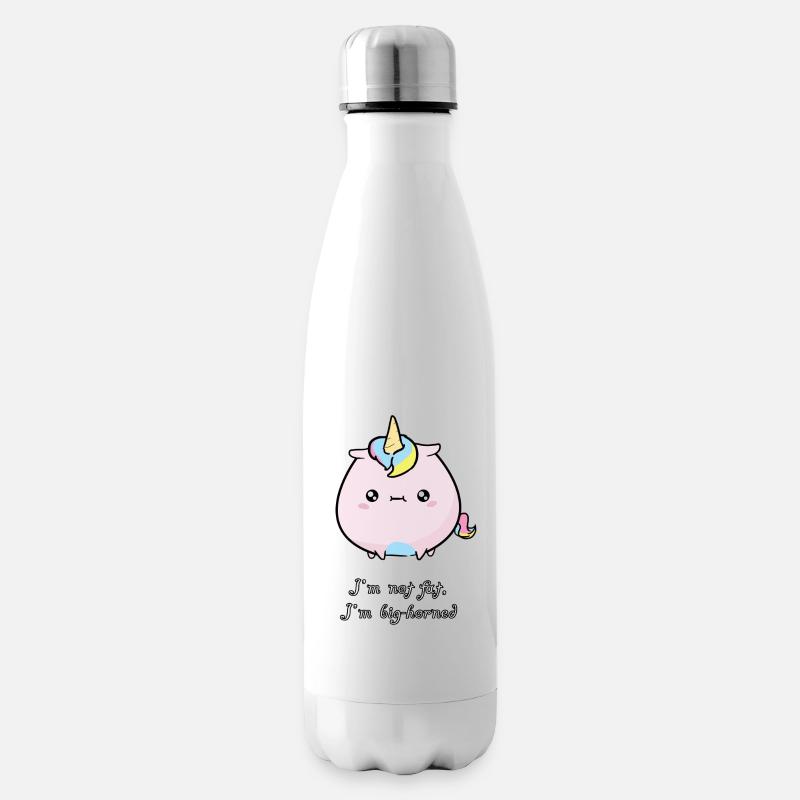 Licorne mignon mignon gros - Bouteille isotherme - blanc