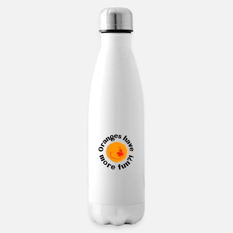Oranges - Insulated Water Bottle - white