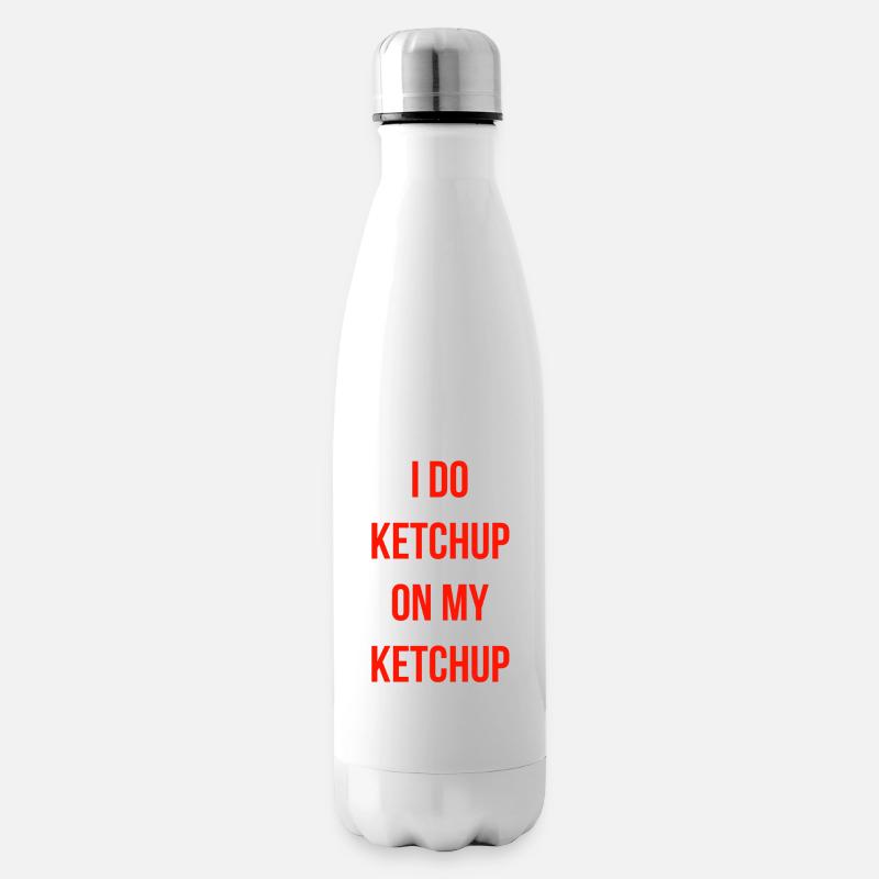 Ketchup Design - Isolierflasche - Weiß