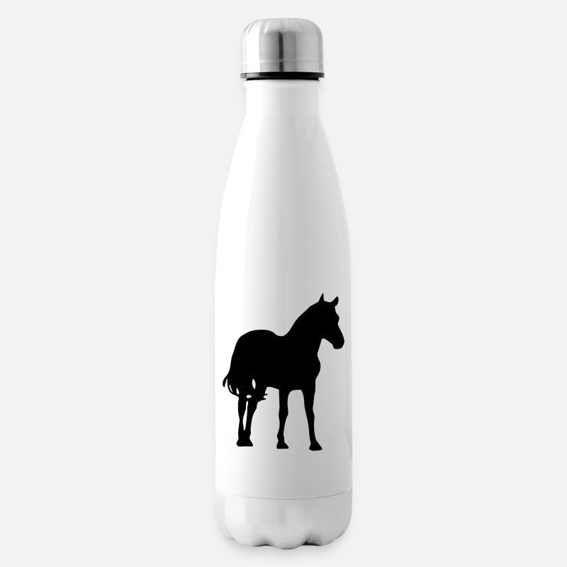 Pferd - Isolierflasche - Weiß