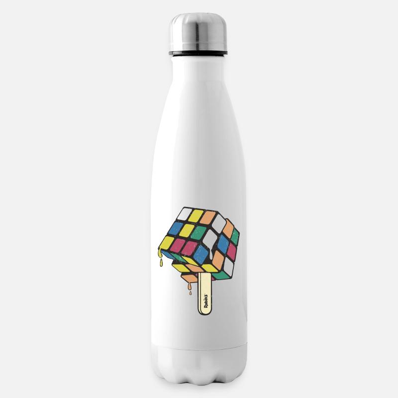 Rubik's Cube Ice Lolly - Insulated Water Bottle - white