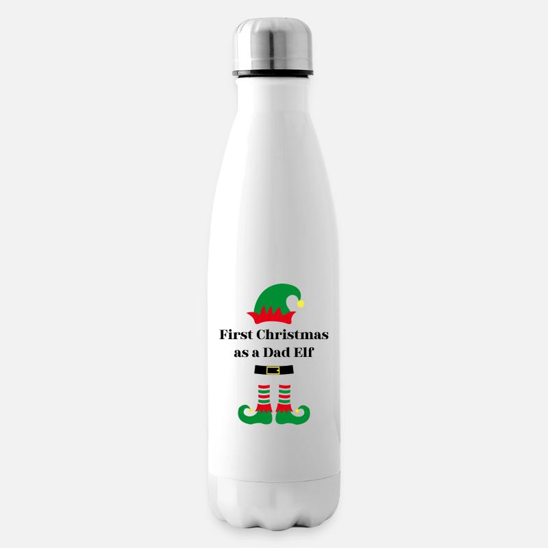 First Christmas as a Dad Elf - Isolierflasche - Weiß