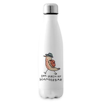 Vogel Wanderer lustig - Isolierflasche - Weiß - Rechts
