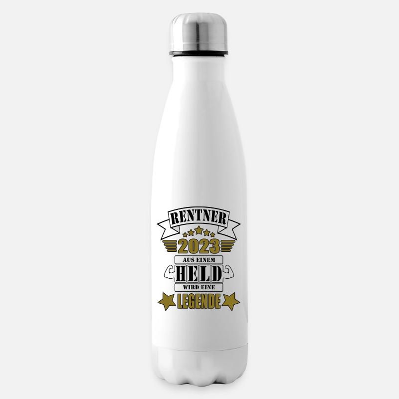 Rentner 2023 vom Held zur Legende - Isolierflasche - Weiß