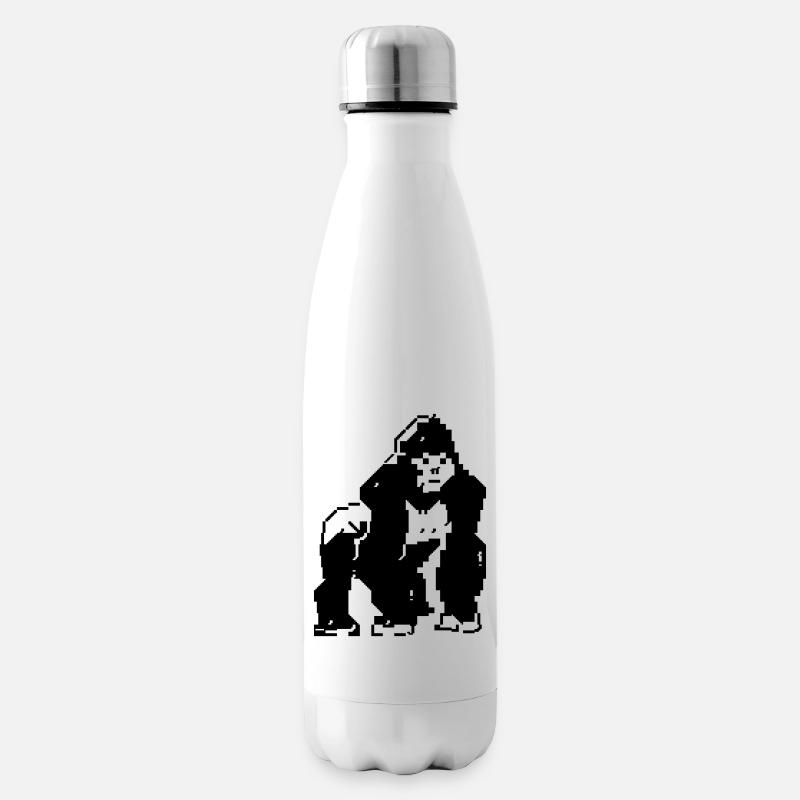 PETSCII gorilla - Insulated Water Bottle - white