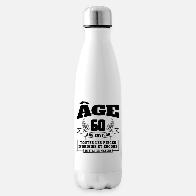 âge 60 ans environ - Bouteille isotherme - blanc