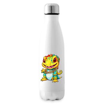 Gold Echse - Isolierflasche - Weiß - Rechts