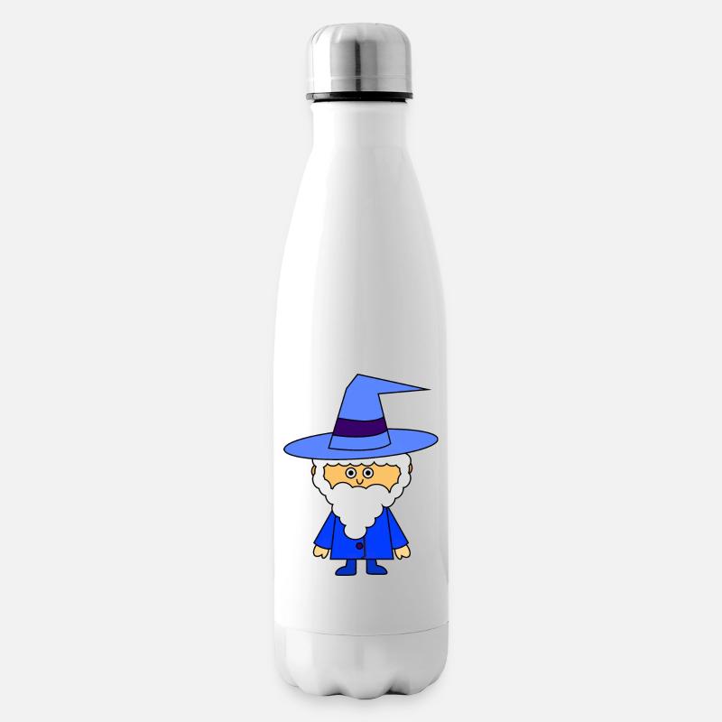 Blauer Zauberer - Isolierflasche - Weiß