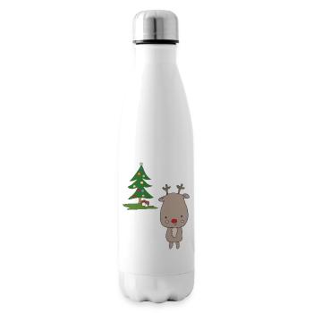 elch mit weihnachtsbaum - Isolierflasche - Weiß - Rechts