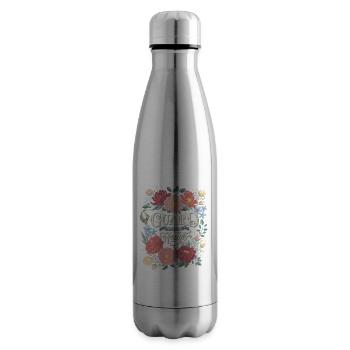 Garde ton cœur - Bouteille isotherme - argent clair - Droite