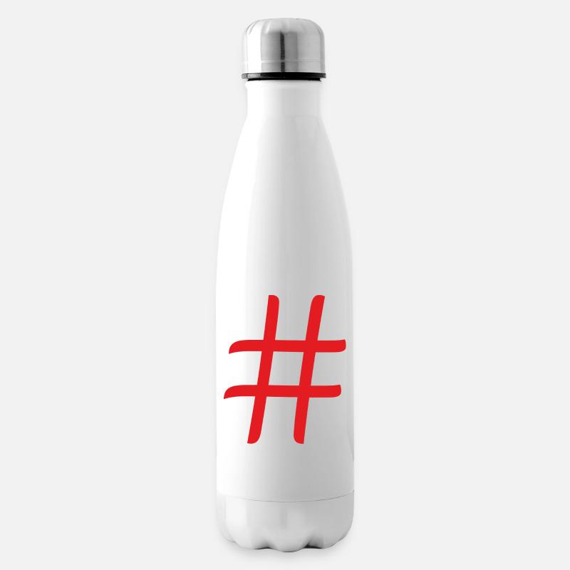 hashtag - Isolierflasche - Weiß