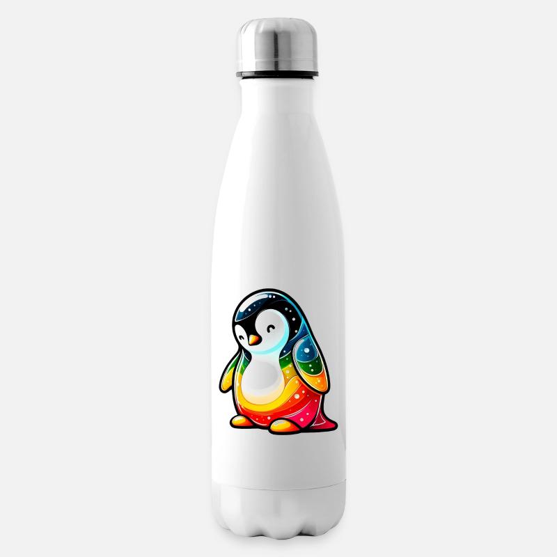 Pinguin - Isolierflasche - Weiß