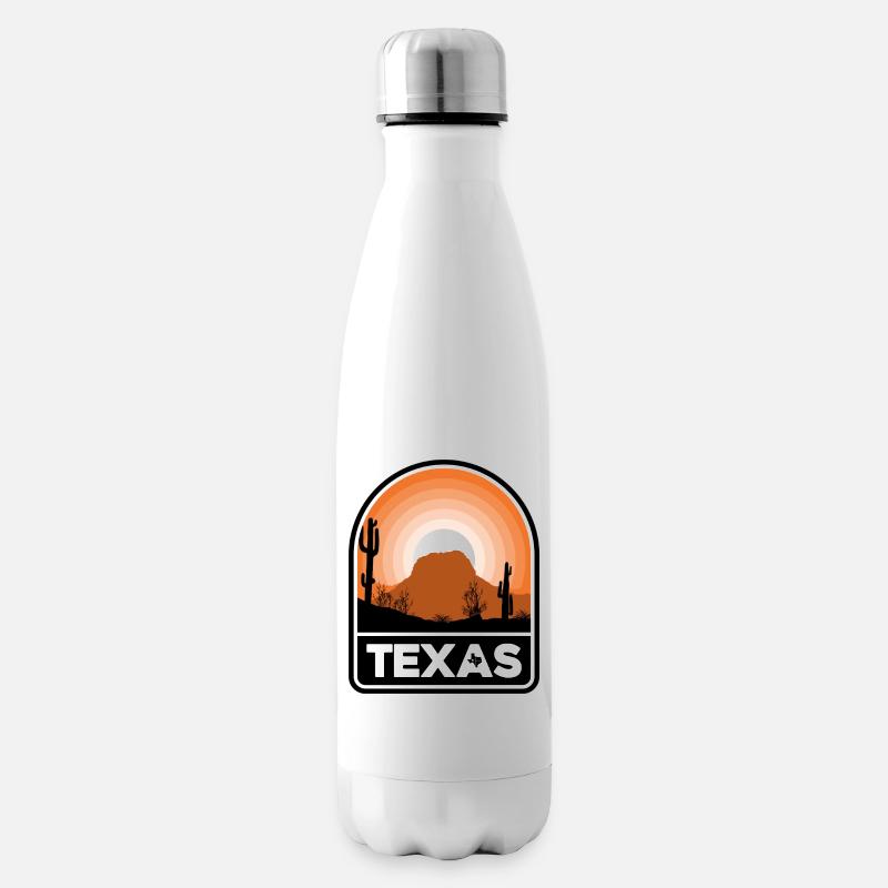 Texas Desert Sunset Emblem - Isolierflasche - Weiß