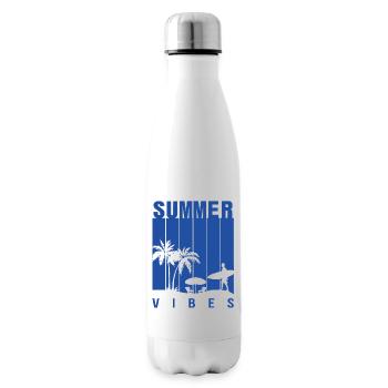 Sommer Illustration Sommer Blumenkunst Blume Meer - Isolierflasche - Weiß - Rechts