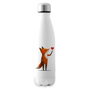Fuchs mit Herz - Isolierflasche - Weiß - Rechts