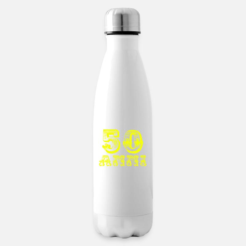 50 Jahre - Isolierflasche - Weiß