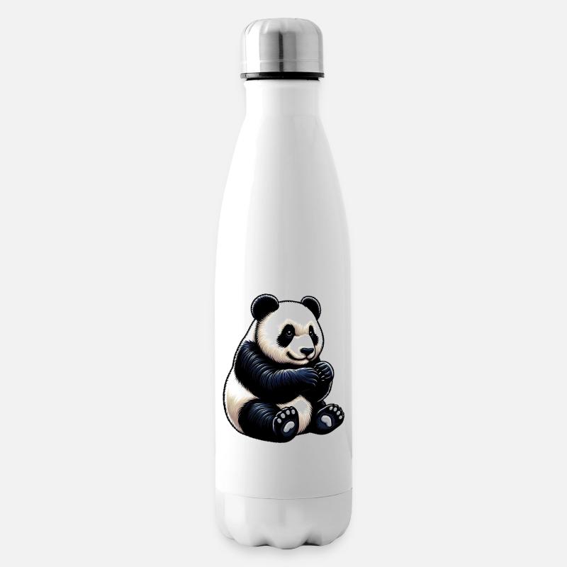 Panda - Isolierflasche - Weiß
