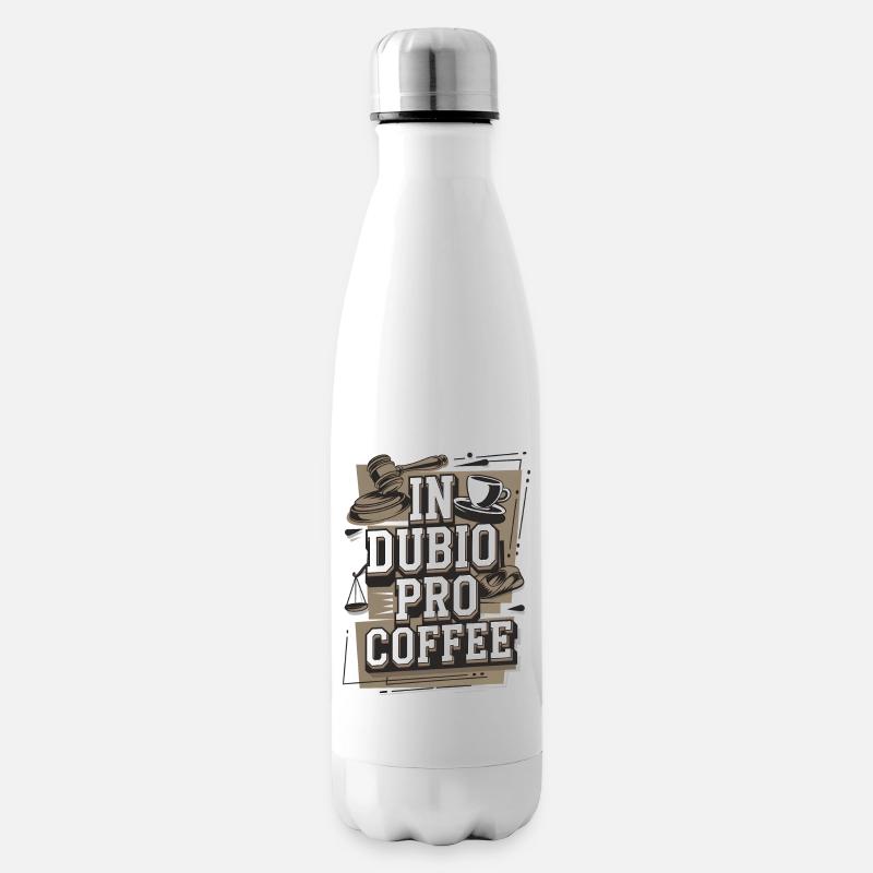 In Dubio Pro Coffee - Insulated Water Bottle - white
