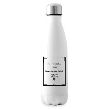 lustiger Spruch mit Cartoon - Isolierflasche - Weiß - Rechts