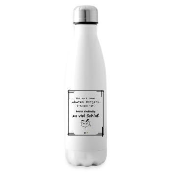 lustiger Spruch mit Cartoon - Isolierflasche - Weiß - Rechts