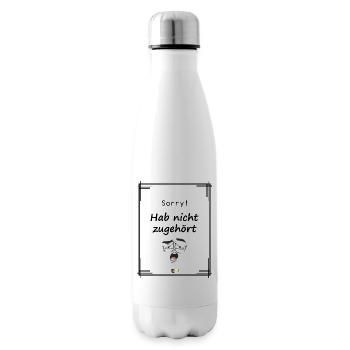 lustiger Spruch mit Cartoon - Isolierflasche - Weiß - Rechts