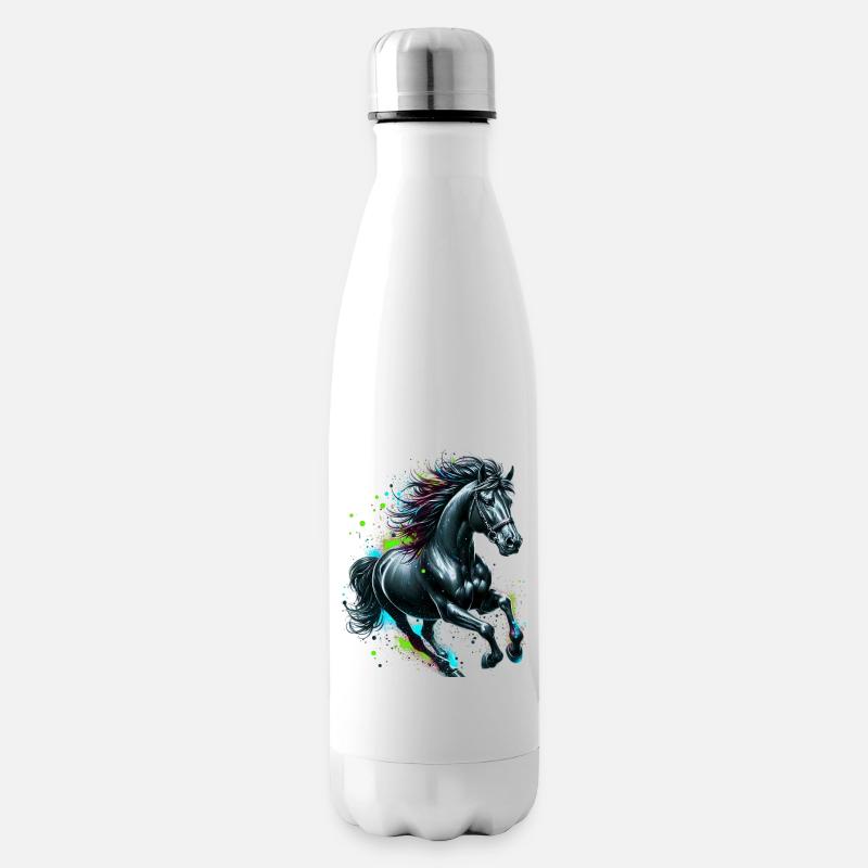 Pferd - Isolierflasche - Weiß