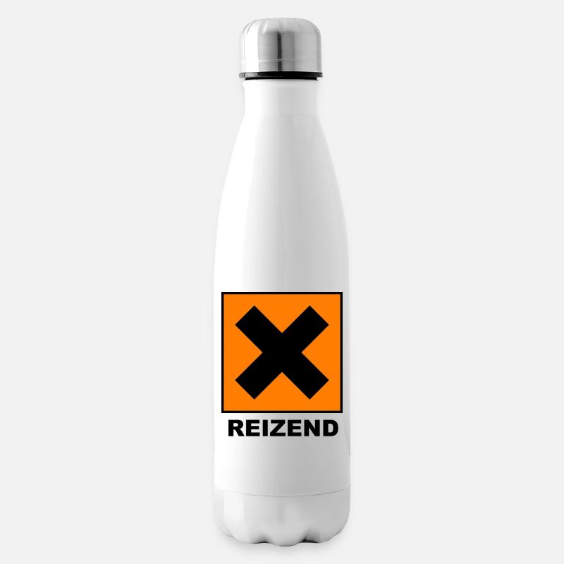 Reizend | Design mit schwarzem X - Isolierflasche - Weiß