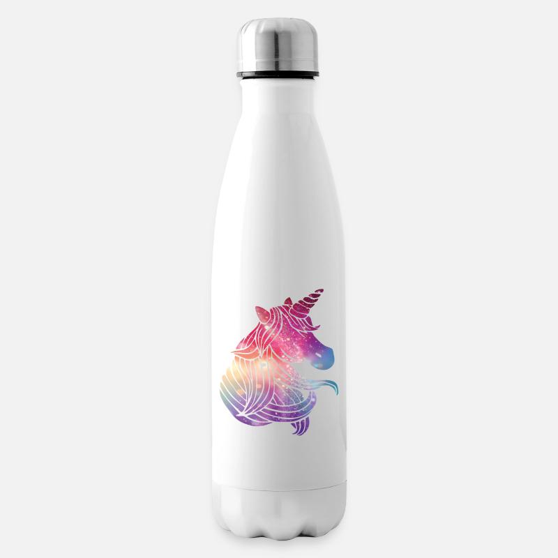 paillettes de licorne - Bouteille isotherme - blanc
