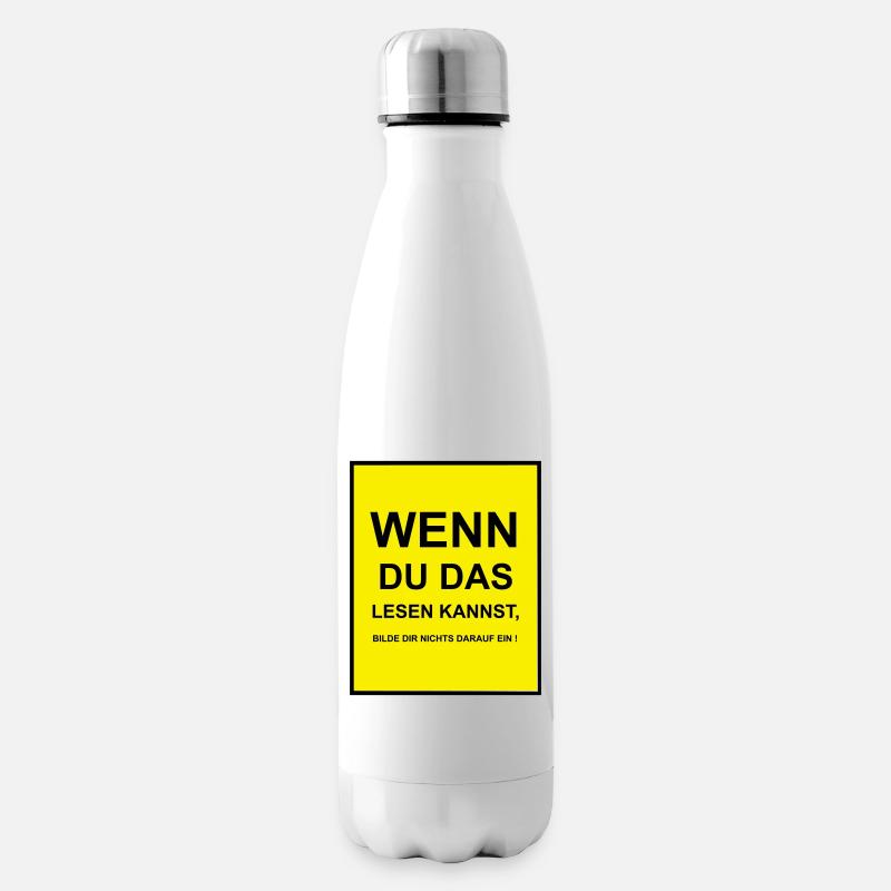 Wenn du das lesen kannst - Isolierflasche - Weiß