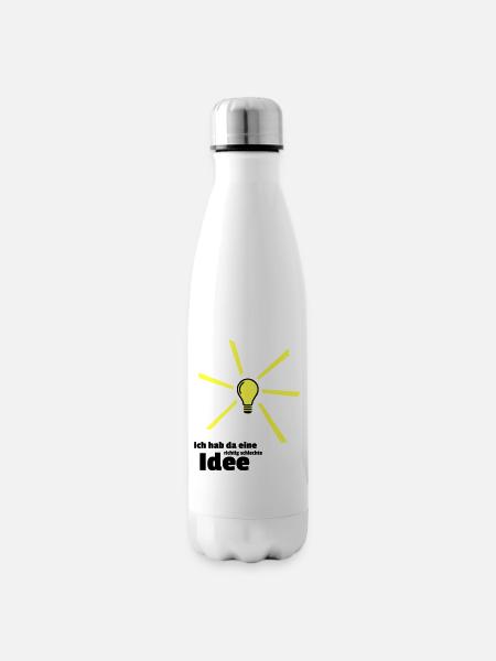 schlechte Idee - Isolierflasche - Weiß