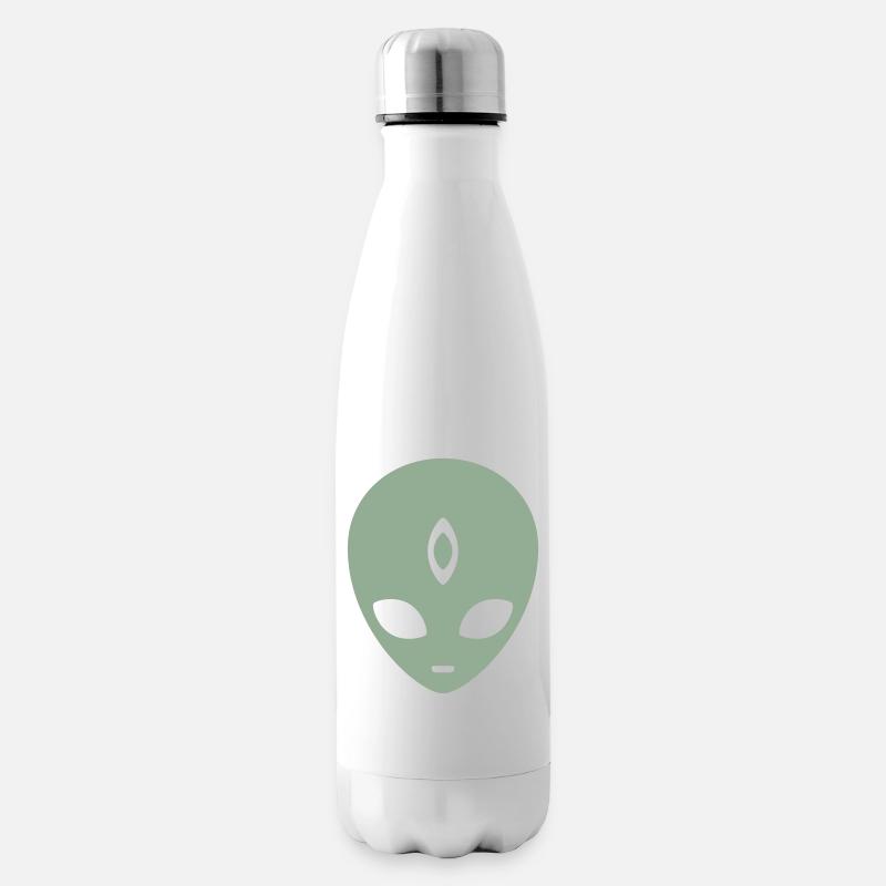 Alien Third Eye Minimalist - Insulated Water Bottle - white